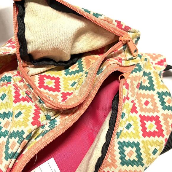 KAVU Crossbody Rope Sling Bag Backpack Tribal Aztec Southwestern Hiking Camping - Picture 7 of 15